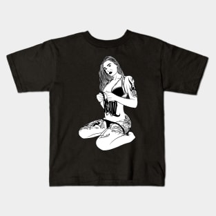 The Girl With Tattoo Kids T-Shirt